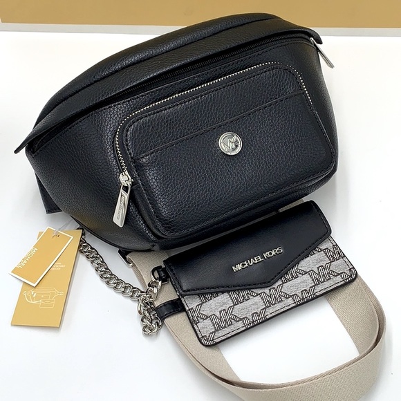 MICHAEL KORS 
Maisie Large Pebbled Leather 2-in-1 Waistpack Fannypack Crossbody - Picture 15 of 16